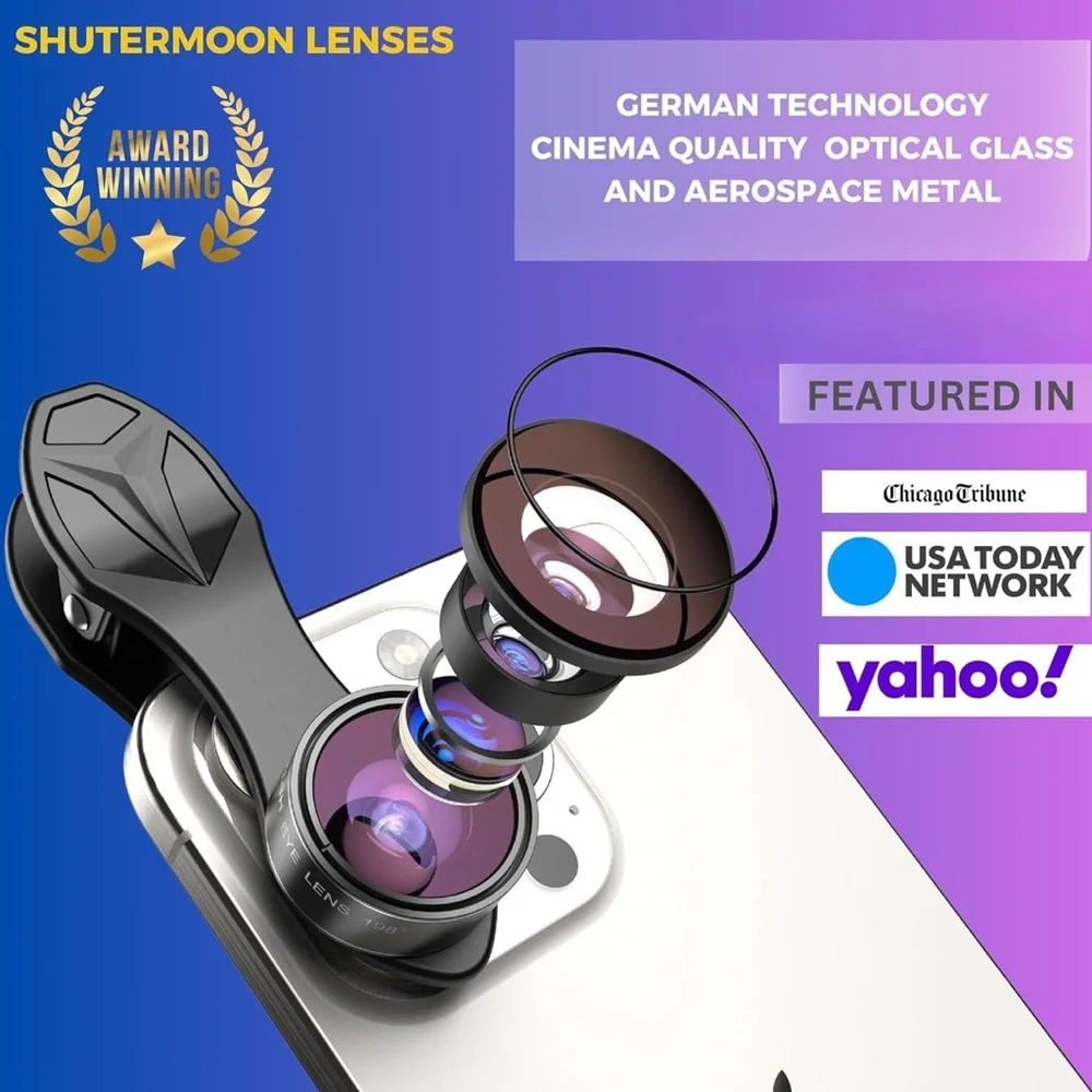 Shuttermoon 5 in 1 Lens Kit Smartphone Attachments